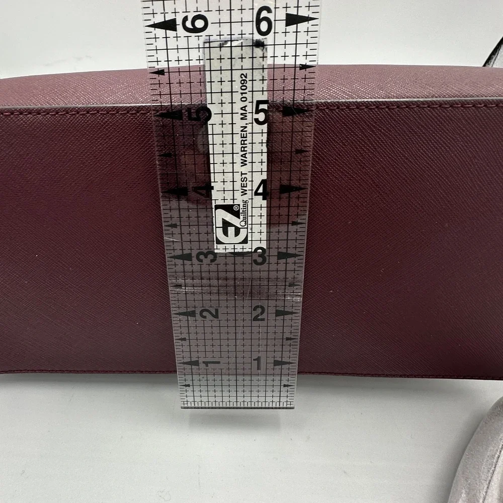 Kate Spade Maise Medium Dome Satchel Pink Wine‎ Colorblock Saffiano Leather